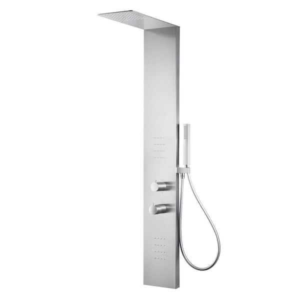 ALFI brand Polished Chrome 4-Spray Shower Bar System