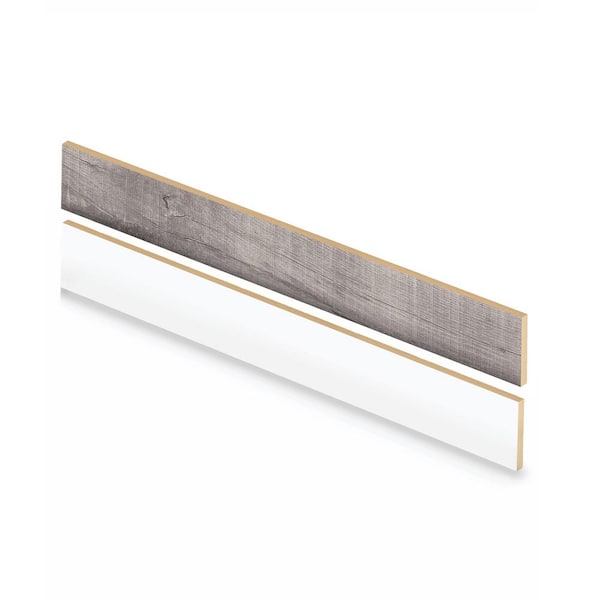 Cap A Tread Sawn Grey 47 in L x 7.37 in W x 0.56 in T Stair Reversible Riser Adhesive