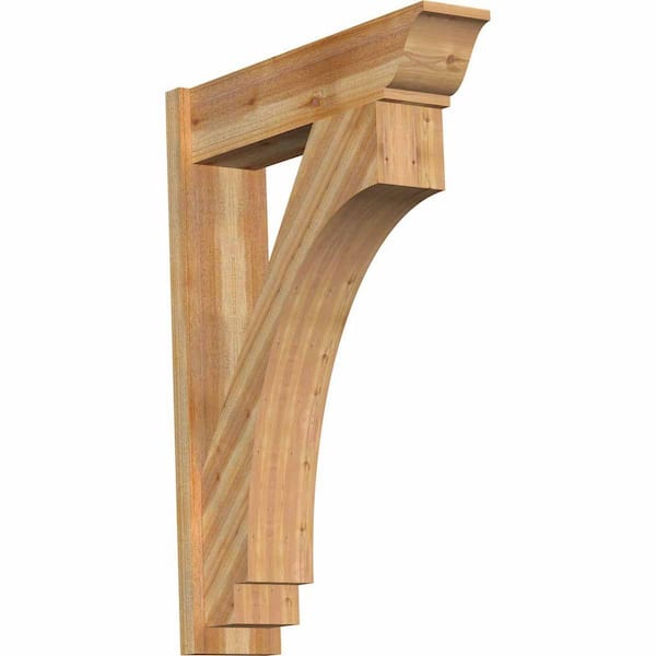 Ekena Millwork 8 in. x 44 in. x 32 in. Western Red Cedar Imperial Traditional Rough Sawn Outlooker