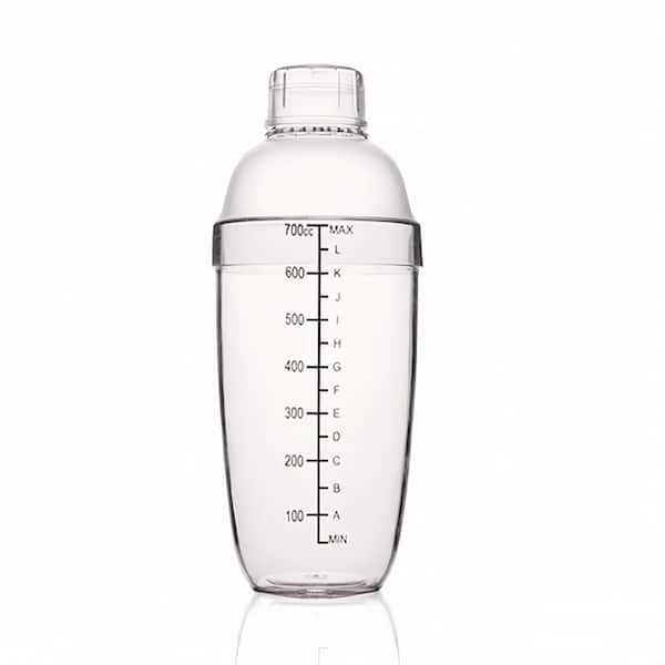 24 oz. Plastic Cocktail Shaker for Bar, Kitchen, Mixing Drinks and Boba Tea, Clear (1-Pack)