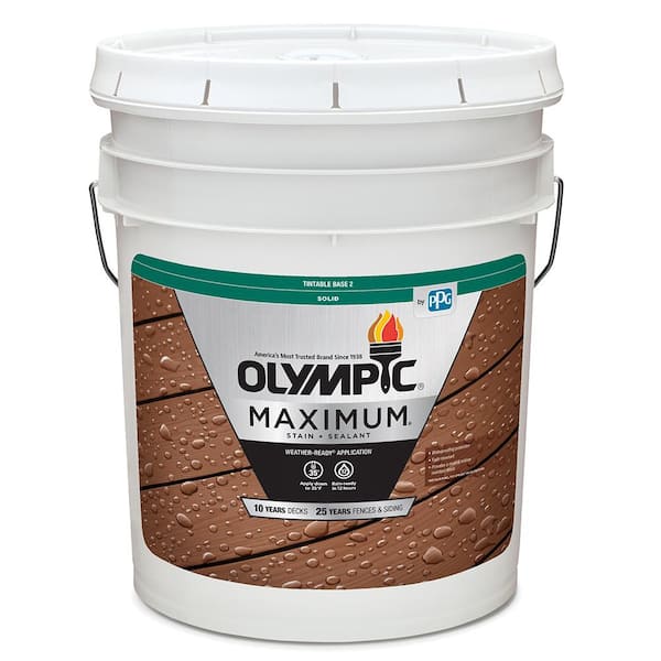 Olympic Maximum 5 gal. Base 2 Solid Color Exterior Stain and Sealant in One