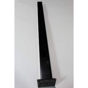 42 in. H x 2.5 in. W Black Aluminum Bottom Stair Post for Stair Railing Kit