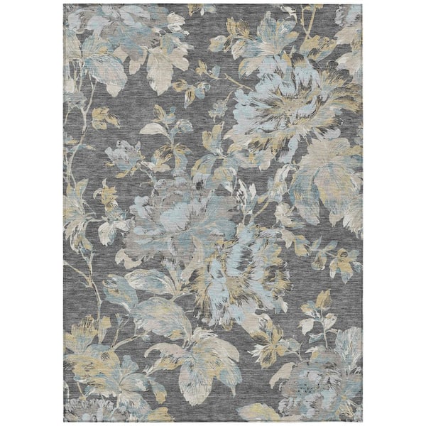 Chantille Machine Washable Indoor/Outdoor Abstract ACN3063 Gray 10 ft. x 14 ft. Area Rug