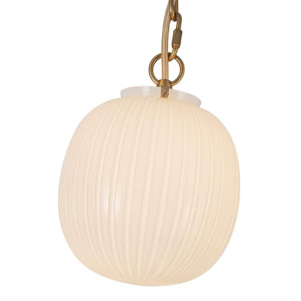 ALORA MOOD Cherise 3-Light 7-in Glass 60-Watt Brushed Gold/Glossy