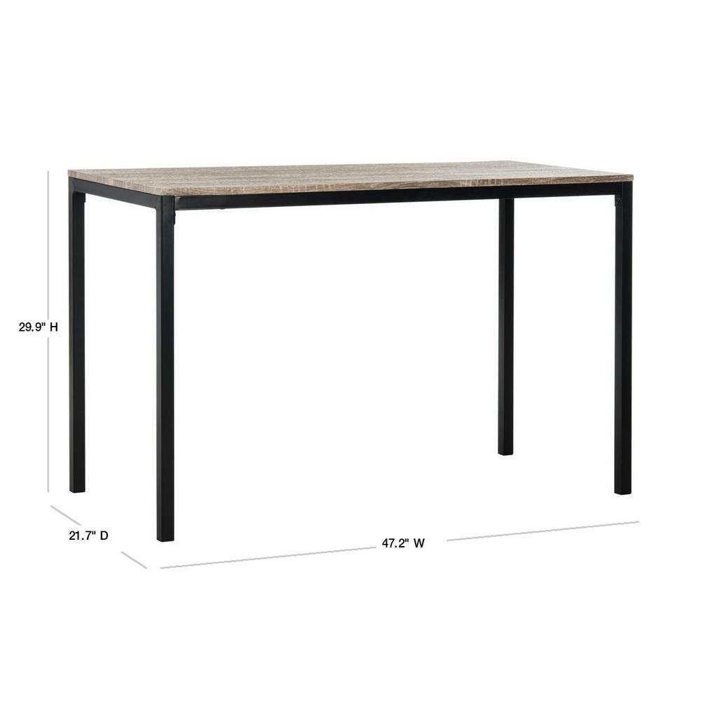 Janison 47" Black and Brown Wood Home Office Desk