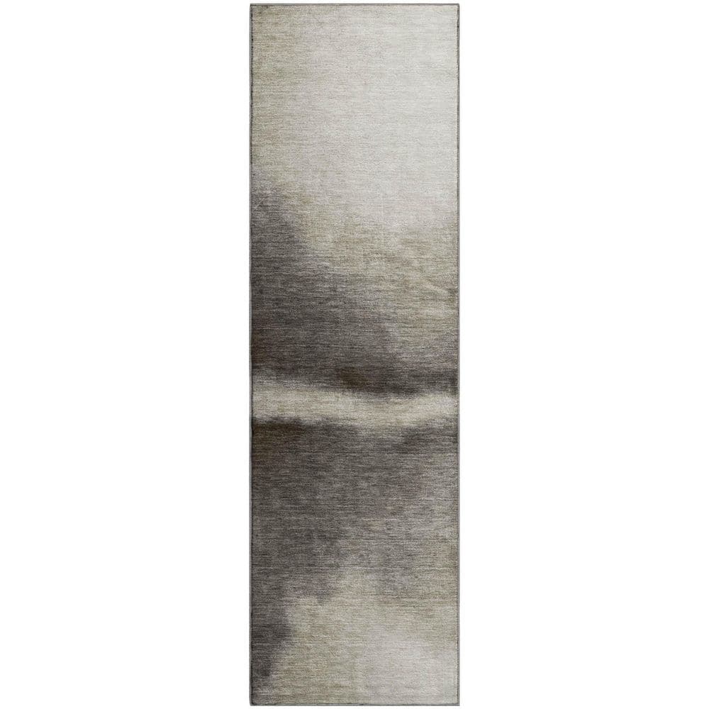 Mayfield Premium Machine Washable Abstract AMF2419 Taupe 2 ft. x 7 ft. Runner Rug price history on PriceWatchPro