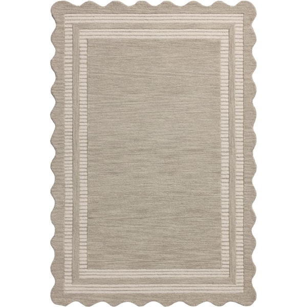 Chris Love Julia Scottie Fog / Ivory 3 ft. 6 in. x 5 ft. 6 in. Transitional Accent Rug