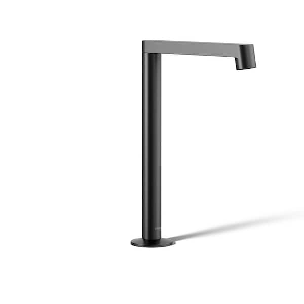 茶 bk KOHLER Components Tall Bathroom Sink Spout with Ribbon