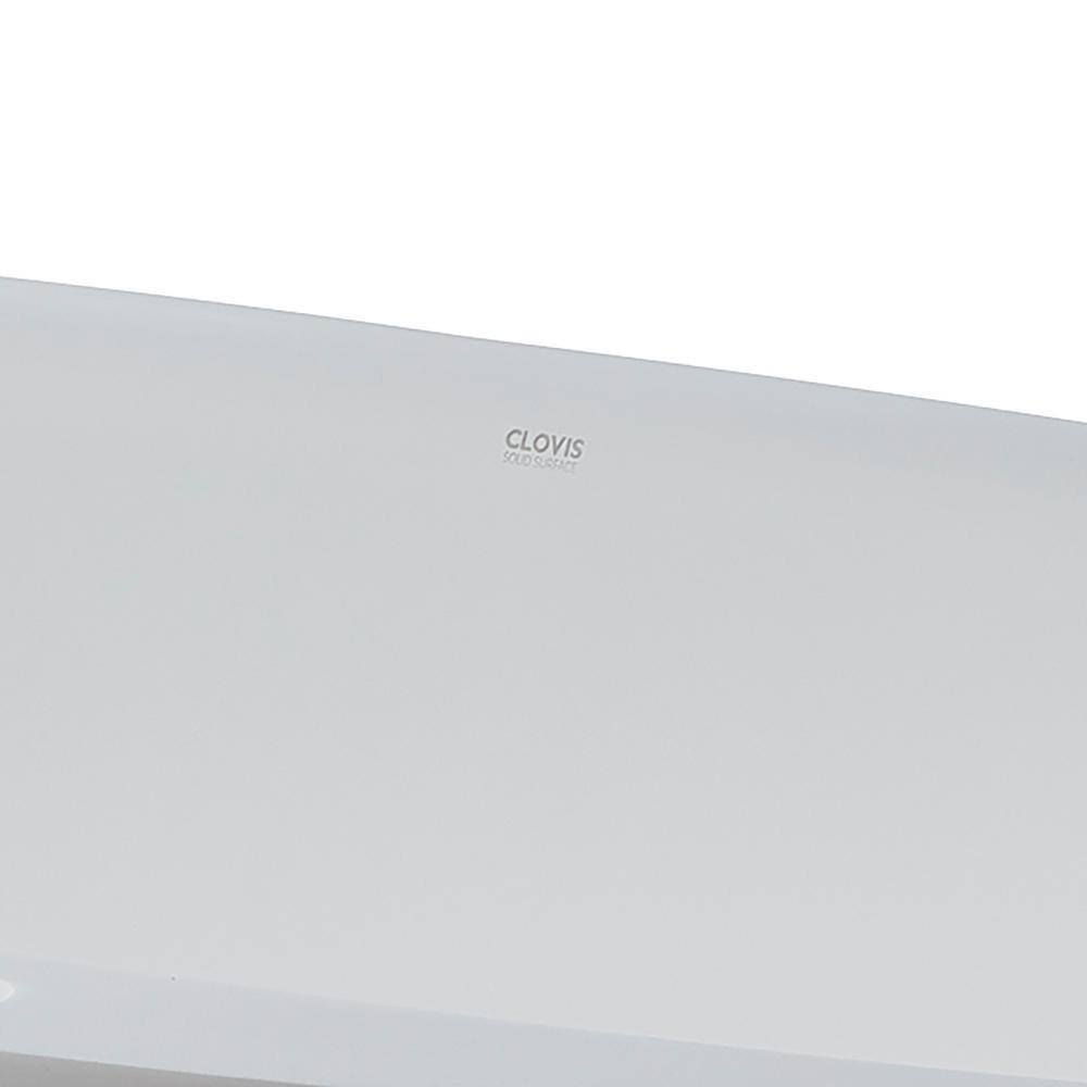 65'' White Fiberglass Freestanding Soaking Bathtub