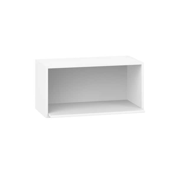 Timberline 30 in. W x 18 in. D x 15 in. H Assembled Slab Microwave Wall Kitchen Cabinet in Bright White