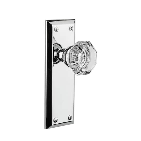 Grandeur Fifth Avenue Bright Chrome Plate with Double Dummy Chambord Crystal Knob