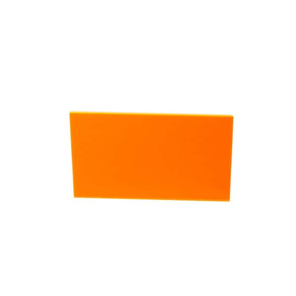 Falken Design 12 in. x 24 in. x 1/8 in. Thick Acrylic Fluorescent Orange 9096 Sheet