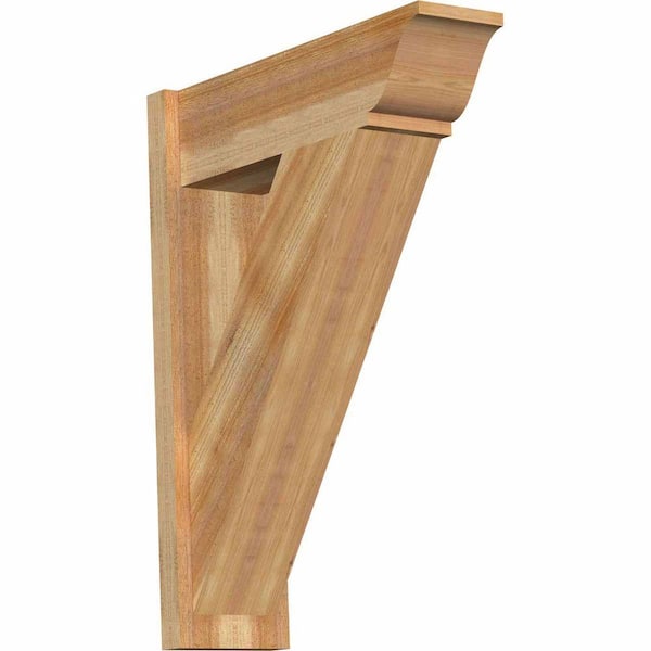 Ekena Millwork 8 in. x 34 in. x 26 in. Traditional Rough Sawn Western Red Cedar Outlooker