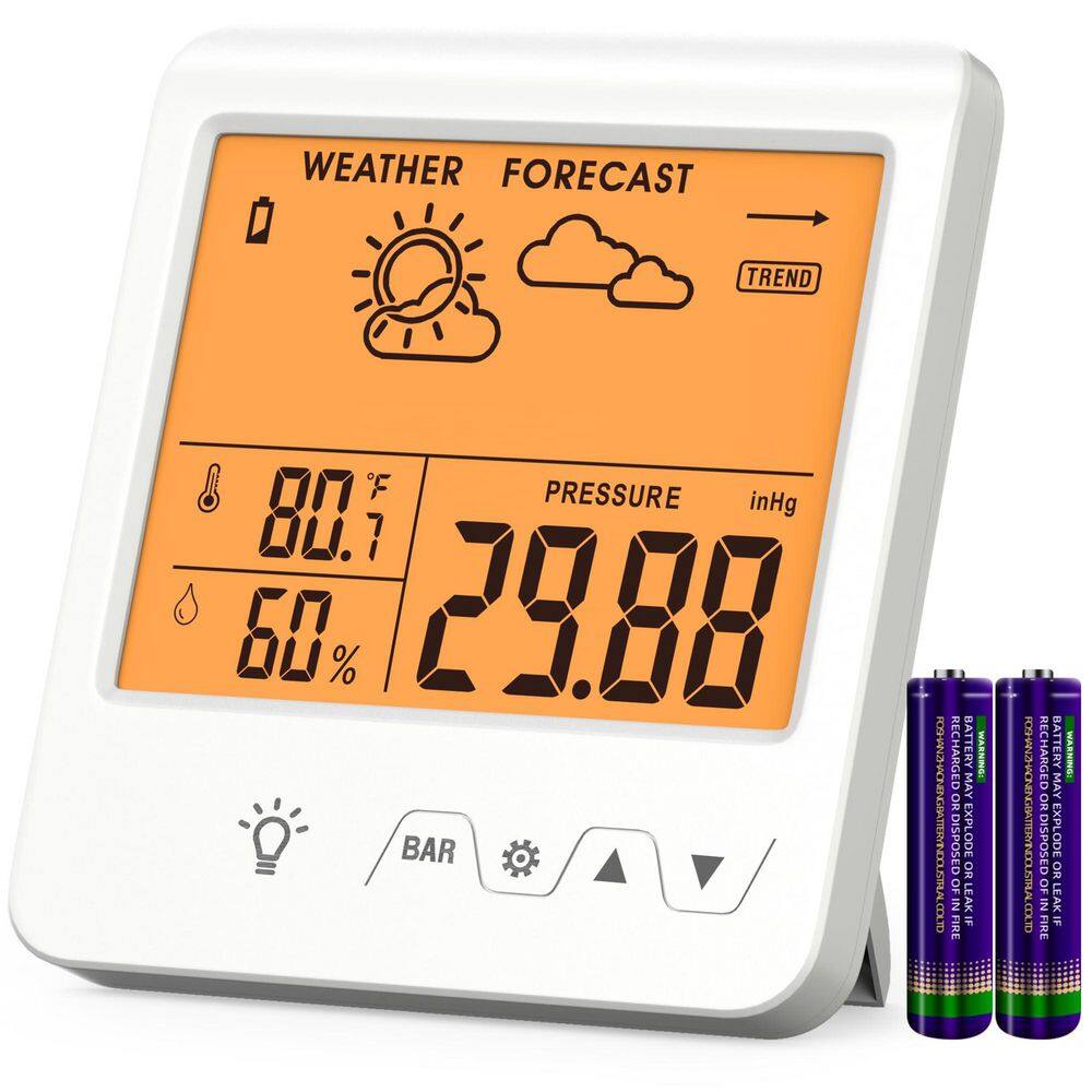 Multi Clock Barometer Temperature OGETFUUR Digital Barometer, Ambient Weather Forecast Clock, Thermometer ...
