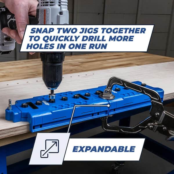 Kreg Shelf Pin Jig 5mm with 6 hardened-steel drill guides KMA3232