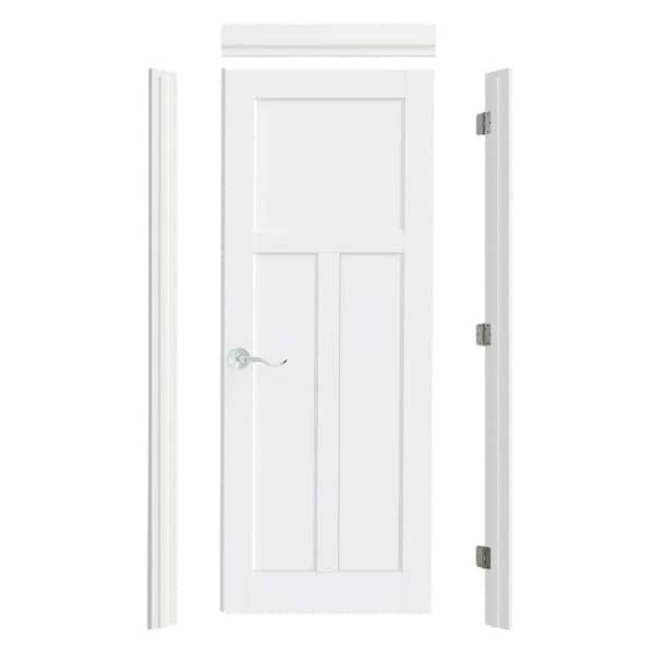 TENONER 32in. x 80in. T-shaped, White Composite Single Prehung