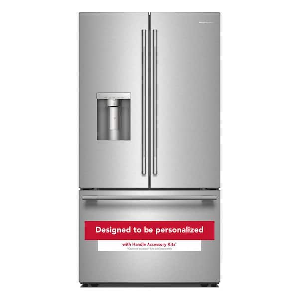 36 in. 30 cu. ft. Freestanding French Door Refrigerator in PrintShield Stainless with Exterior Water and Ice