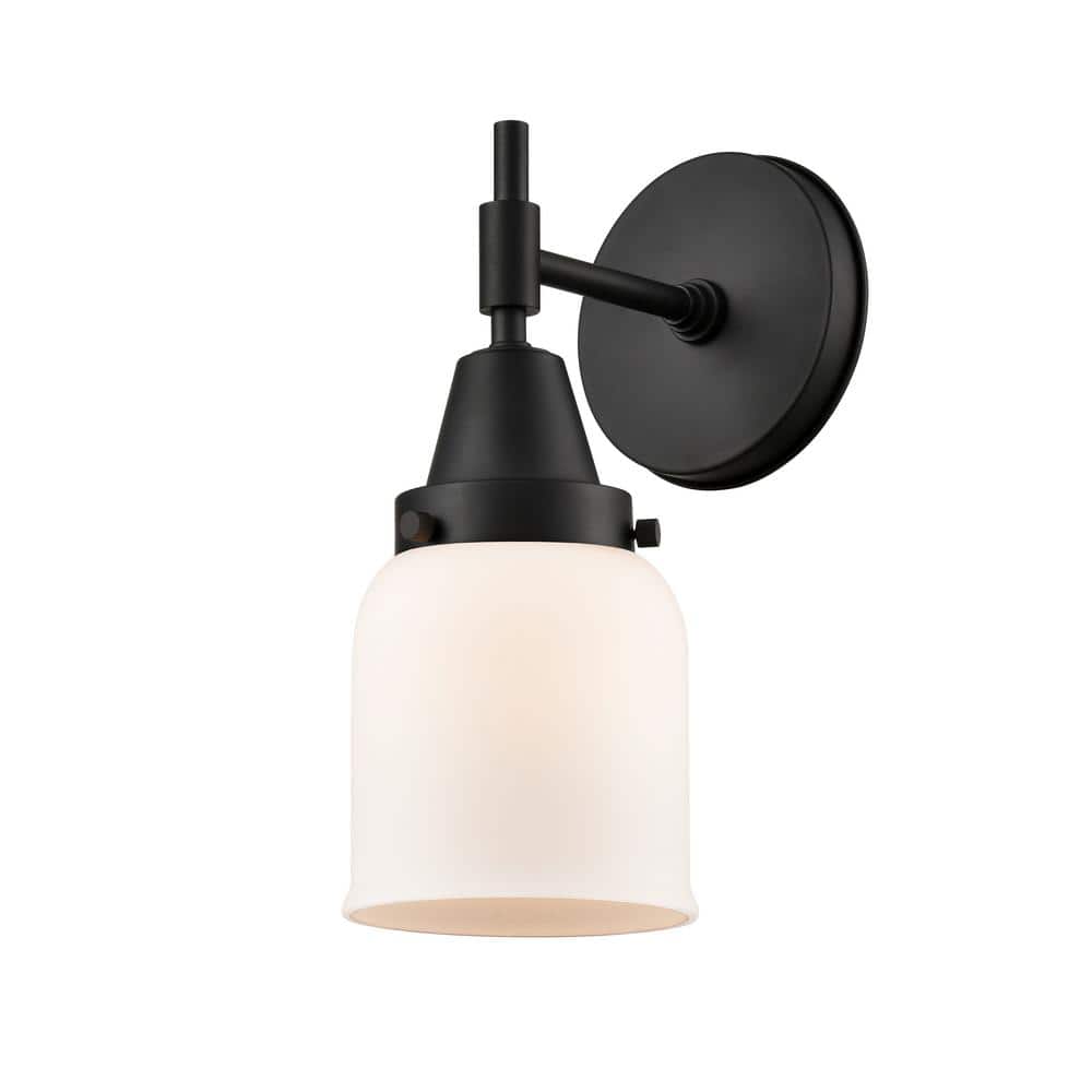 Caden 11'' Matte Black Dimmable Sconce with Matte White Shade