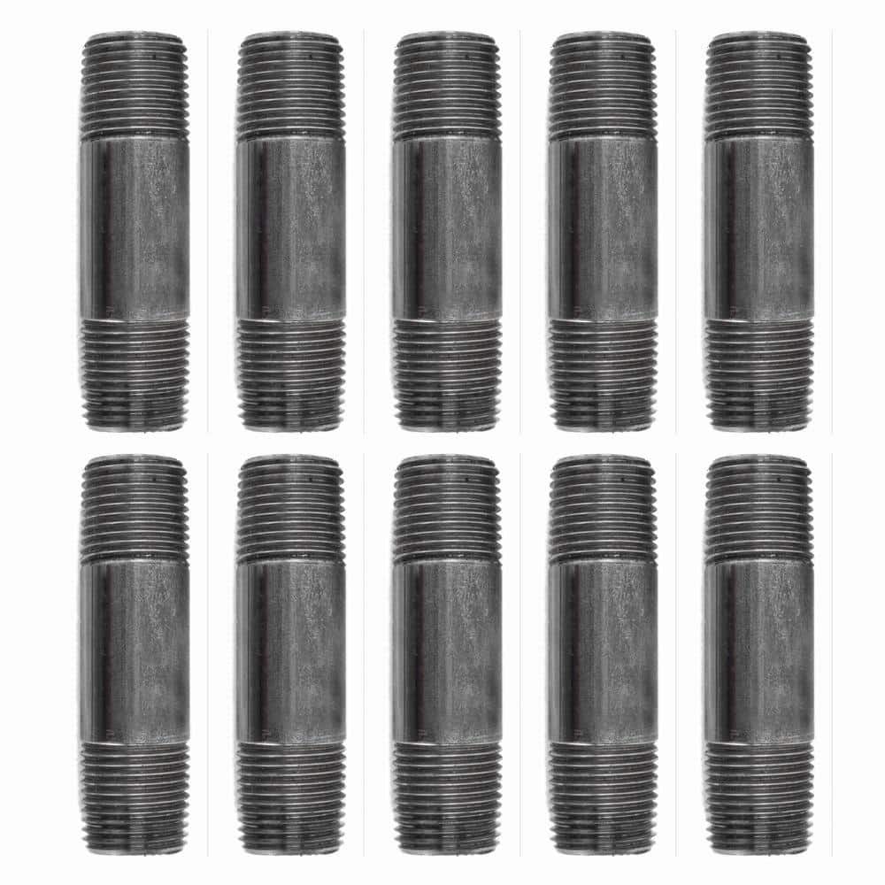 3/8 in. x 3 in. Black Steel Nipple (10-Pack) price history on PriceWatchPro