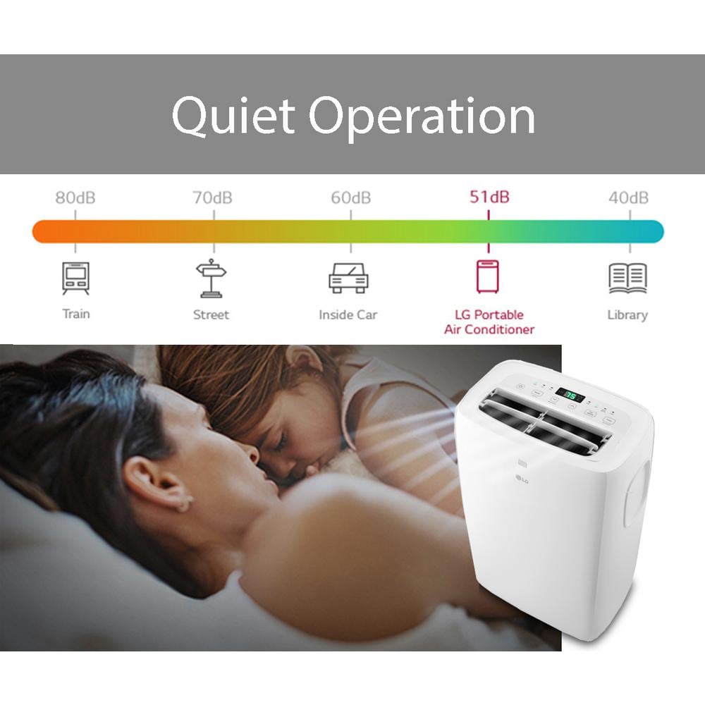 LG 6,000 BTU White Portable Air Conditioner with Remote