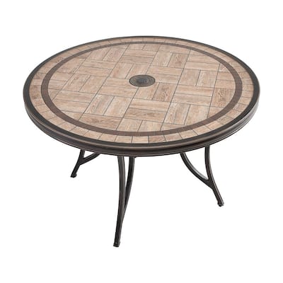 Umbrella Hole Outdoor Bistro Tables Patio The Home Depot Umbrella Hole Outdoor Bistro Tables, Outdoor Bar Height Bistro Table With Umbrella Hole