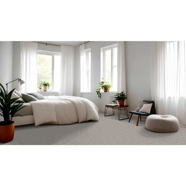 Zinnia Sand Dollar Beige 42 oz. SD High Performance Polyester Pattern Installed Carpet