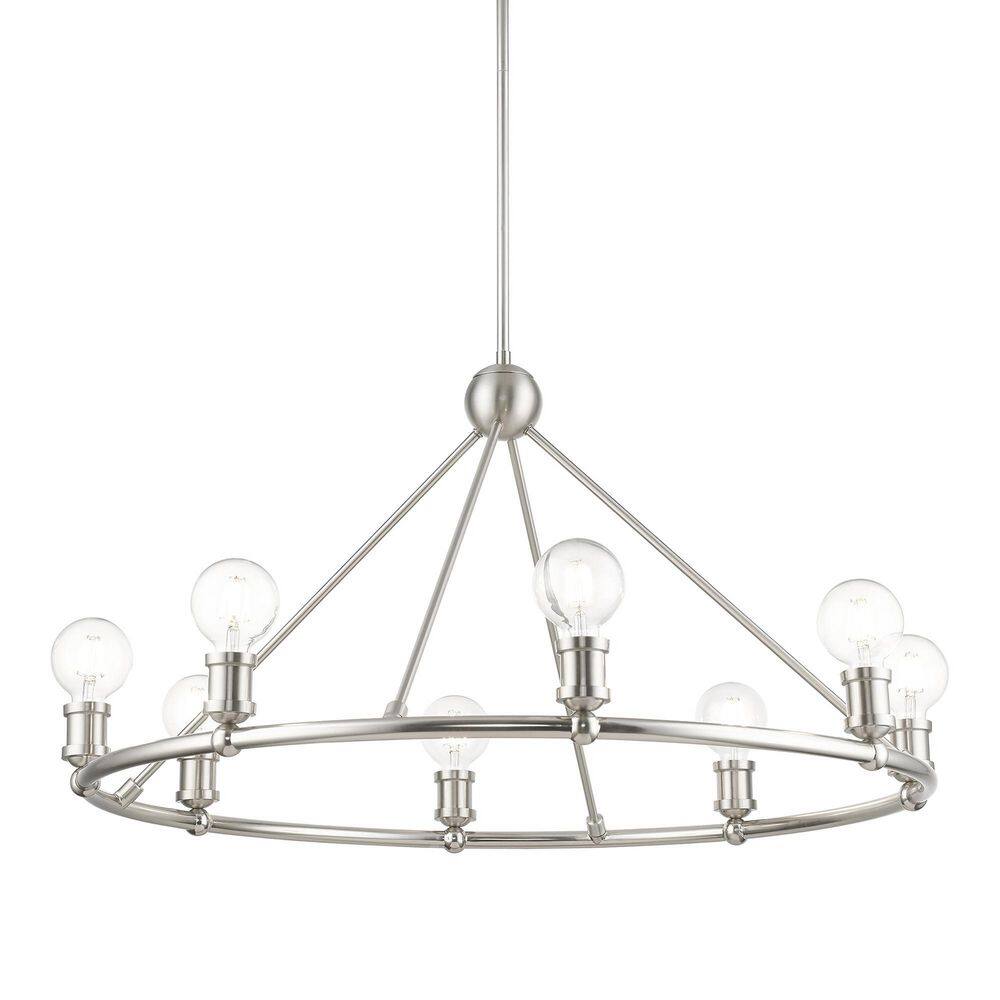 Lansdale 34" Brushed Nickel 8-Light Chandelier
