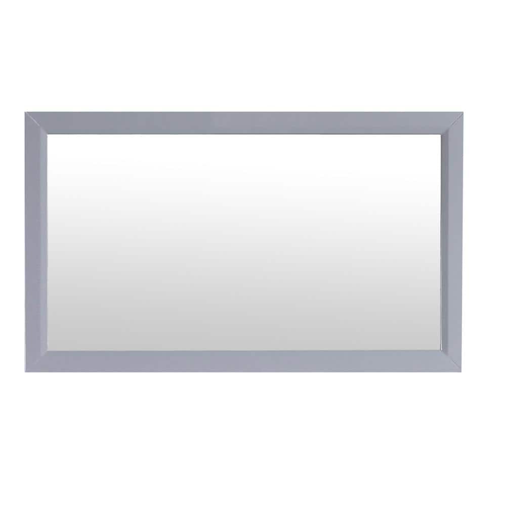 Brushed Wood 48" Rectangular Vanity Wall Mirror