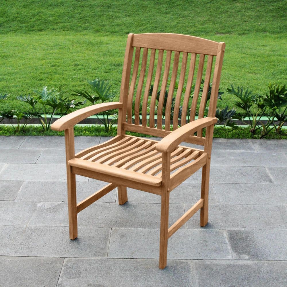Caterina 6-Piece Teak Wood Outdoor Dining Set with Beige Cushions