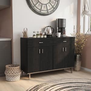 Lanai Black Buffet with 2-Drawer
