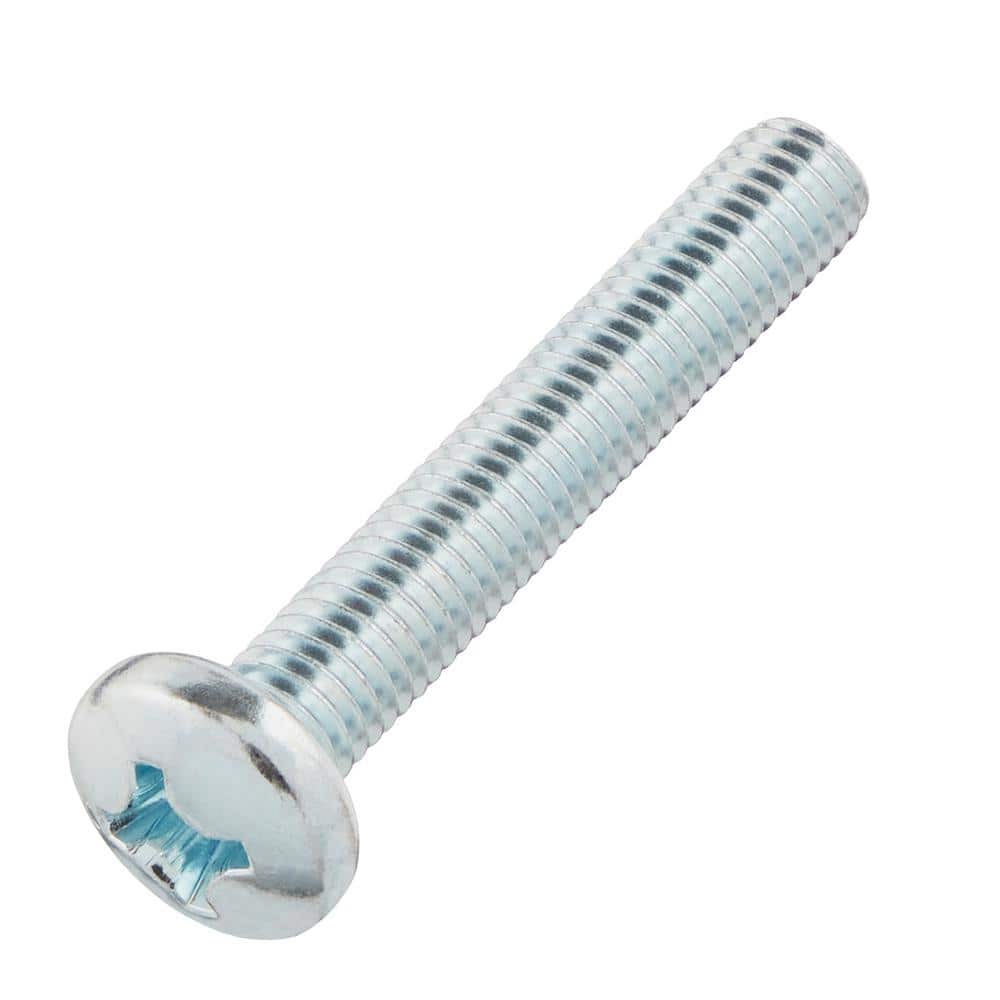 Everbilt M8-1.25x50mm Zinc Pan Head Phillips Drive Machine Screw 1