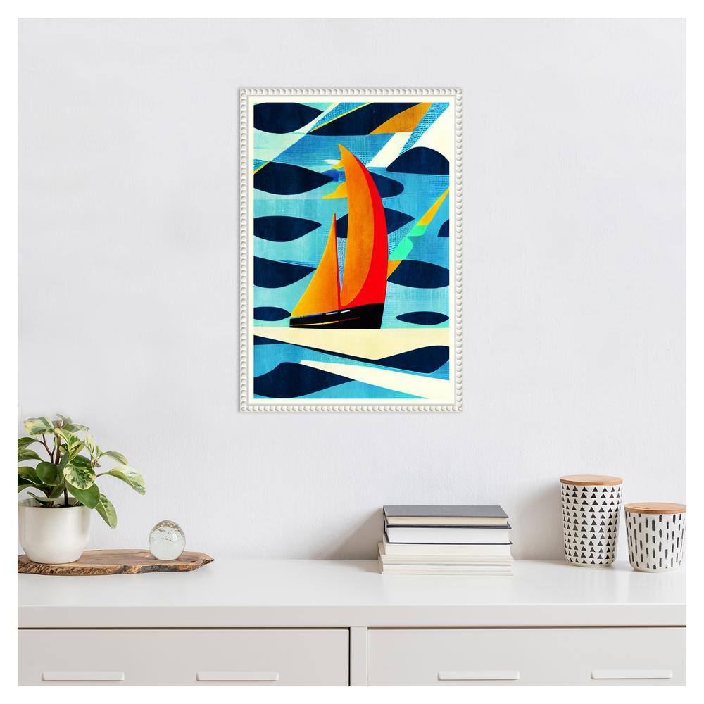 Amanti Art Blue Coast by Bo Anderson Canvas Wall Art Print Framed 16 x 23-in.