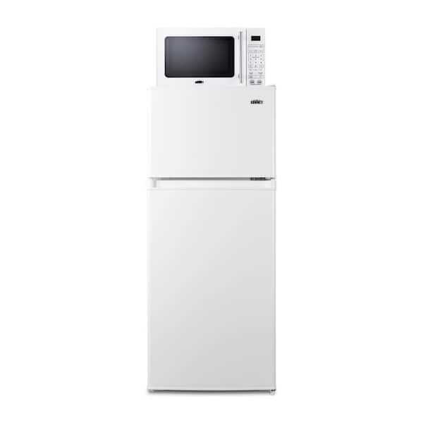 4.5 cu. ft. Mini Refrigerator in White with Freezer and 0.7 cu. ft. Microwave Combo
