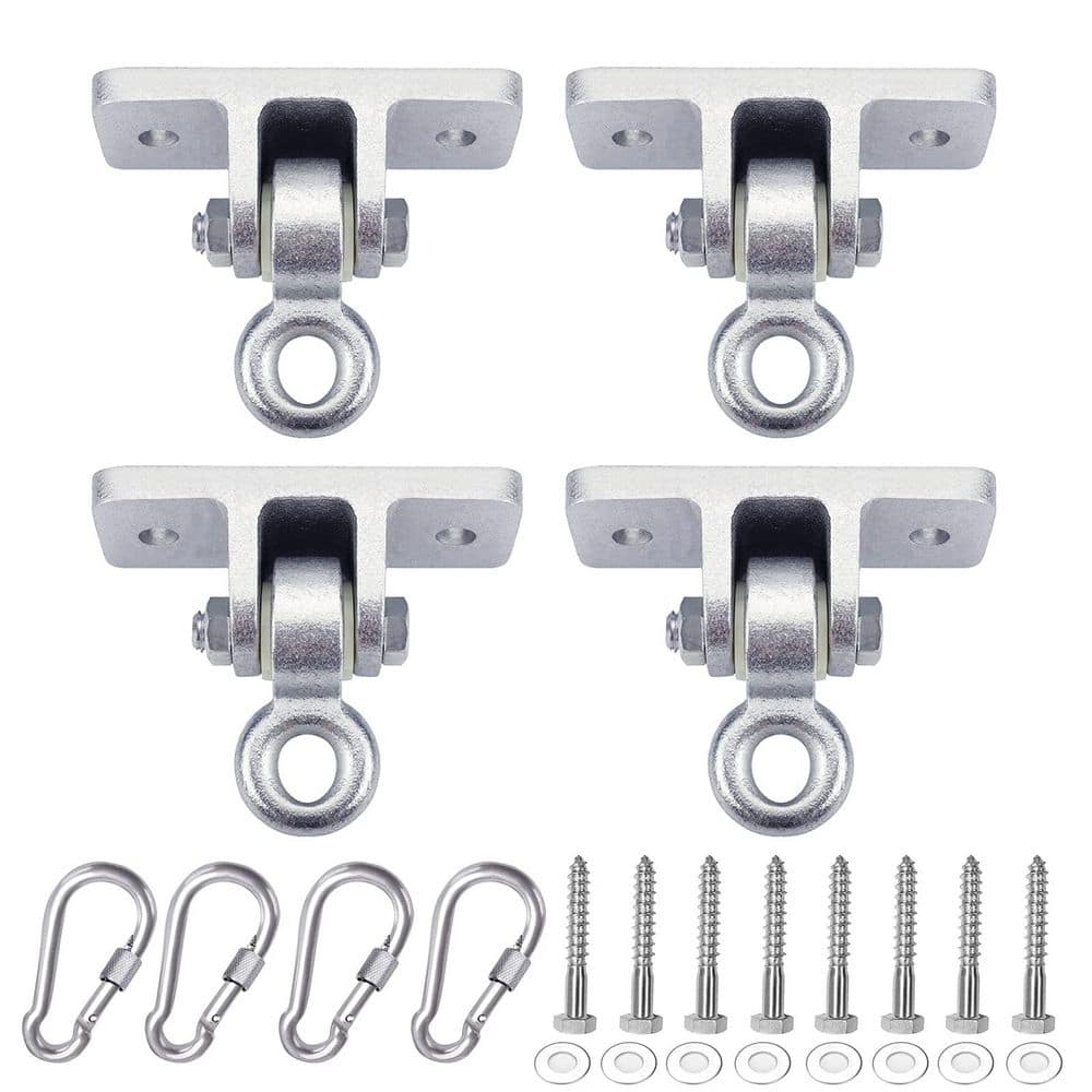 4 Pack Heavy Duty Swing Hangers for Playground Porch Wooden Sets-Silver price history on PriceWatchPro