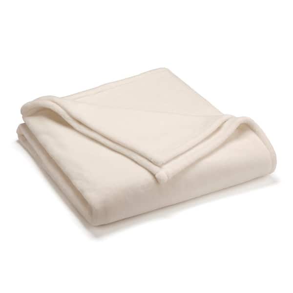 Vellux Sheared Mink Ivory Polyester Full/Queen Blanket