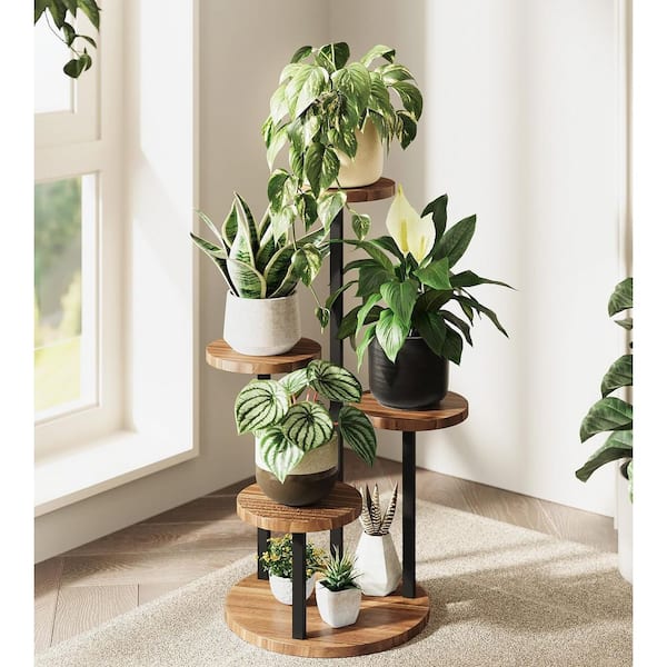 AESOME 45.6 in. Tall Metal Plant Stand Indoor 5-Tier Flower Pot
