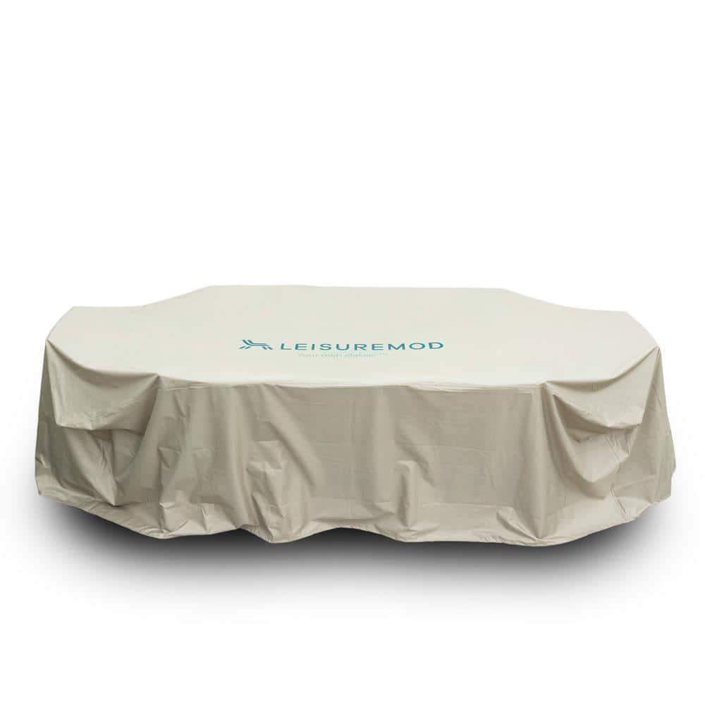 Chelsea Beige 87" Outdoor Patio Dining Set Rain Cover