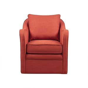 Betty Orange Wide Seat Swivel Armchair