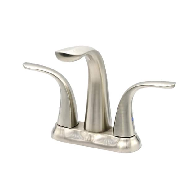 Lulani Kauai 2-Handle 4" Centerset Bathroom Faucet in Brushed Nickel