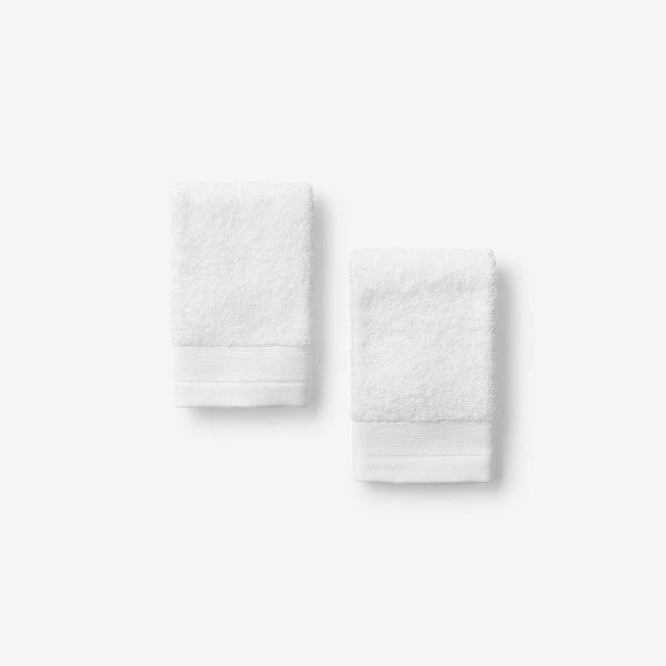 Organic White Solid Cotton Wash Cloth (Set of 2)