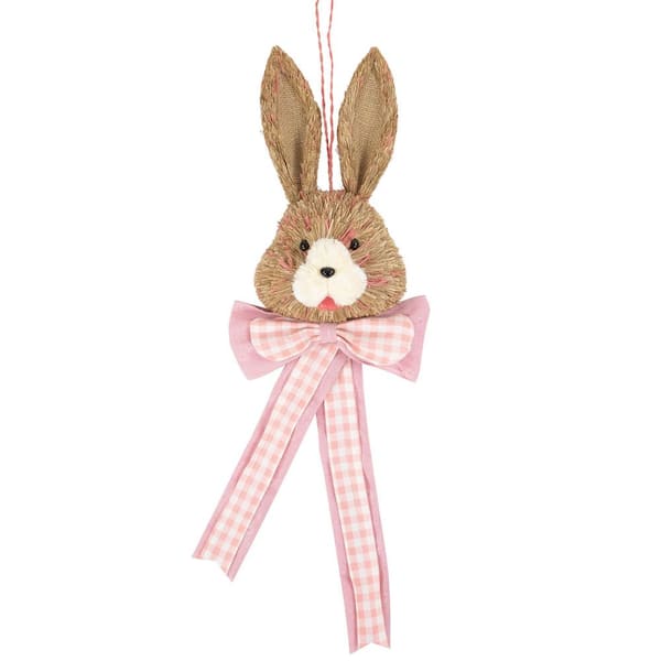 Easter Bunny with Bow Hanging Wall Decoration-21 in.