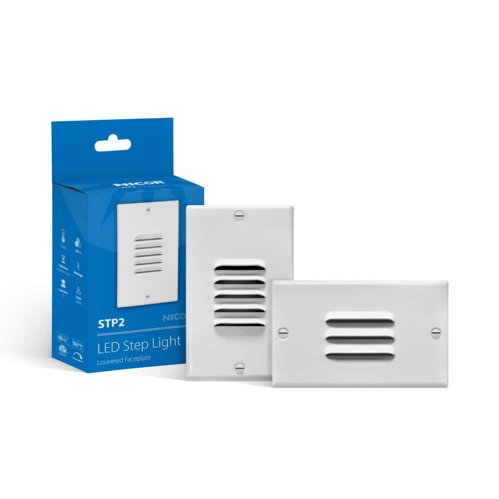 White Matte Plastic LED Step Light with Frosted Lens