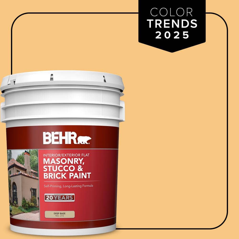 5 gal. #PPU6-07 Jackfruit Flat Interior/Exterior Masonry, Stucco and Brick 