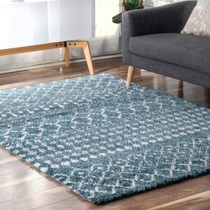 Moroccan Barbara Light Blue 12 ft. x 15 ft. Area Rug