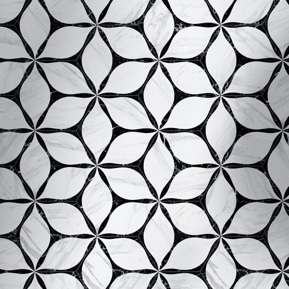 Corola Black Hexagon 8.9 in. x 7.7 in. Matte Porcelain Tile Sample price history on PriceWatchPro