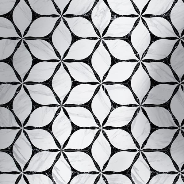 MOLOVO Corola Hexagon Black 7.7 in. x 8.9 in. Matte Porcelain Floor and Wall Tile (9.05 sq. ft./Case)