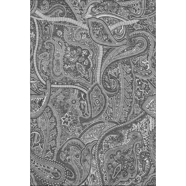 Addison Rugs Mayfield Premium Machine Washable Indoor/Outdoor Geometric AMF623 Gray 10 ft. x 14 ft. Area Rug
