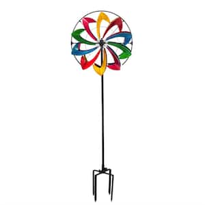 Multi-Color 75 in. Hydro Kinetic Wind Spinner