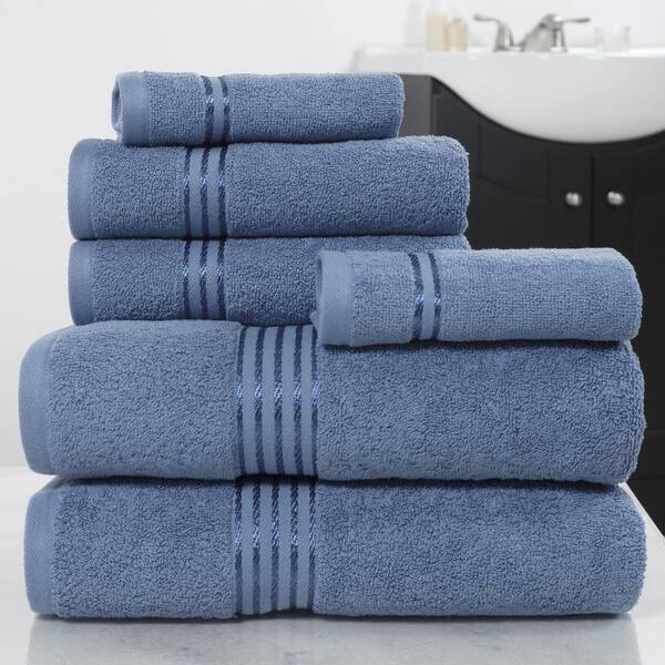 Lane Linen 10-Piece 100% Cotton Bath Towels for Bathroom Set - Grey