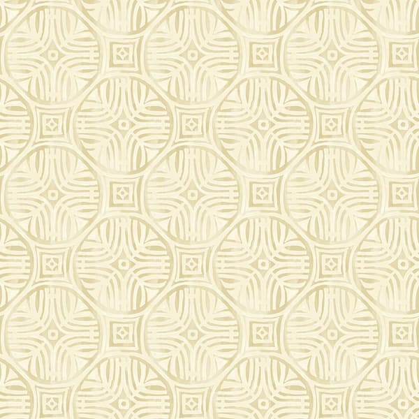 Chesapeake Sandee Medallion Yellow Prepasted Non Woven Wallpaper Sample